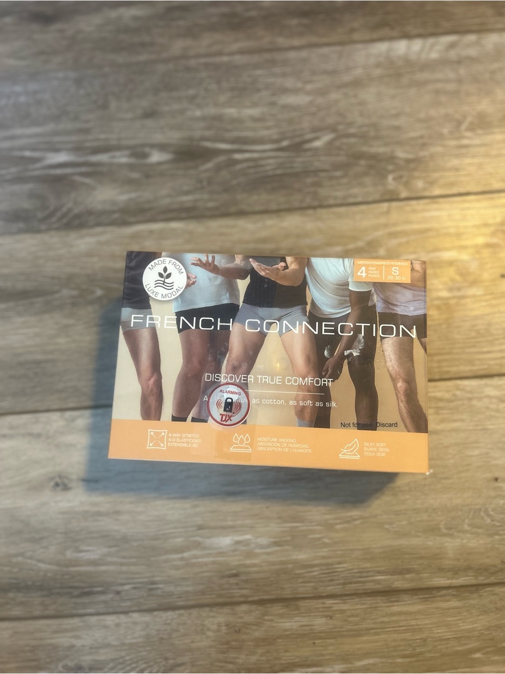 French Connection Men's Boxer Briefs - Beige and Orange Packaging